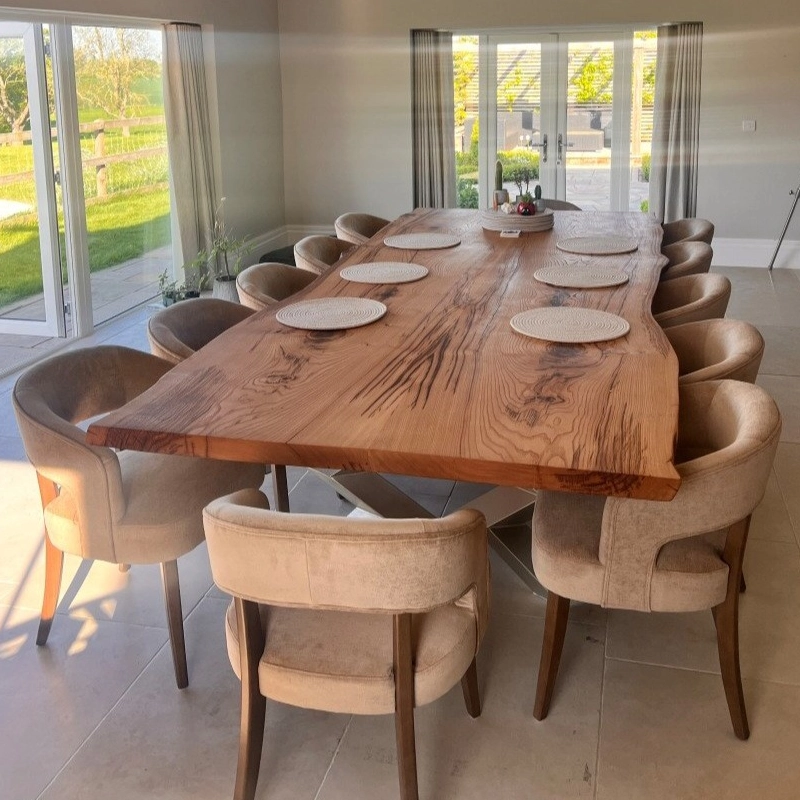 A photo from Elephant Timber Supplies - showing a completed live edge timber table.