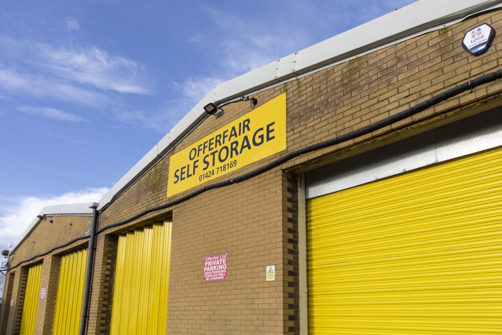 Row of Offerfair self-storage units